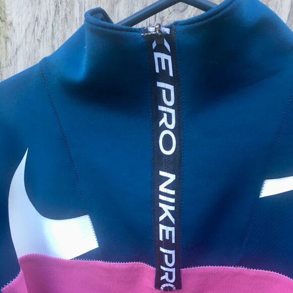 Nike Pro Icon Clash Get Fit Half Zip Pullover Workout Jacket small - Picture 2 of 9